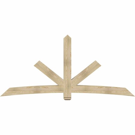 Ekena Millwork Alberta Rough Sawn Timber Gable Bracket, Douglas Fir, 108"W x 49"H x 6"D x 6"F, 11/12 Pitch GBW108X49X0606ALB00RDF